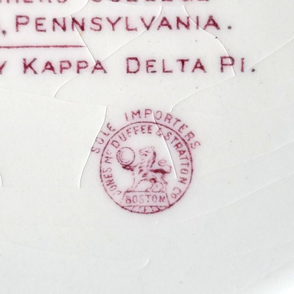 Vtg Wedgwood State Teachers College Bloomsburg PA Mulberry Plate, Kappa Delta Pi - Picture 7 of 7